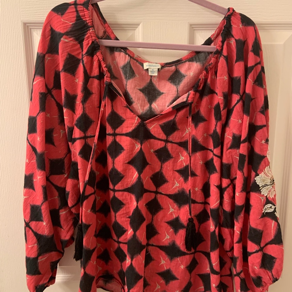 Sundance  Pink and Black Women's Top